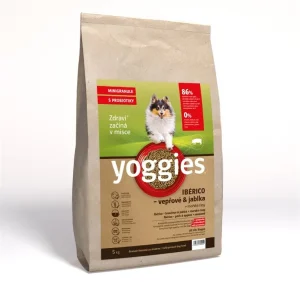 5kg Yoggies MINIGRANULE Ibérico vepřové maso s jablky lisované za studena s probiotiky | Pejskovice