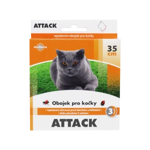 Attack obojek antiparazitární kočka 35cm
