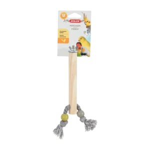 Bidlo pro ptáky dřevěné s lanem M 17cm Zolux