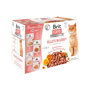 Brit Care Cat Fillets Gravy Flavour box 4x3psc (12x85g) (1.02 kg)