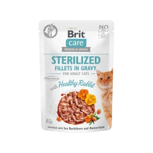 Brit Care Cat Fillets Gravy Sterilised Healthy Rabbit 85g (85 g)