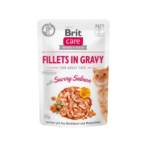Brit Care Cat Fillets in Gravy Savory Salmon 85g (85 g)