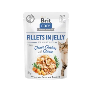 Brit Care Cat Fillets in Jelly Chicken & Cheese 85g (85 g)