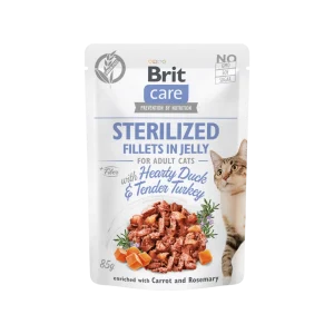 Brit Care Cat Fillets in Jelly Sterilised Duck & Turkey 85g (85 g)