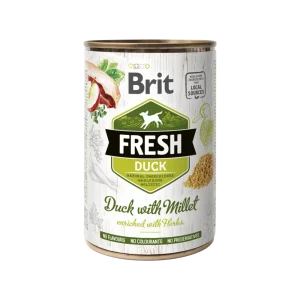 Brit Fresh Dog konzerva Duck with Millet 400g (400 g)