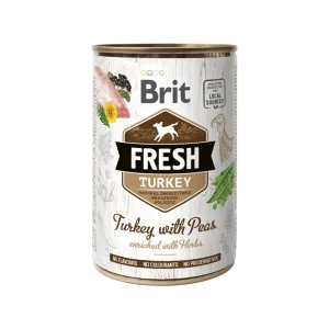 Brit Fresh Dog konzerva Turkey with Peas 400g (400 g)