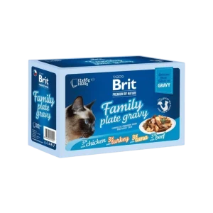 Brit Premium Cat D Fillets in Gravy Family Plate 1020g (1.02 kg)