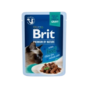 Brit Premium Cat D Fillets in Gravy with Beef 85g (85 g)