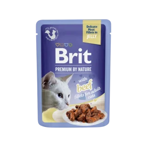 Brit Premium Cat D Fillets in Jelly with Beef 85g (85 g)