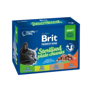 Brit Premium Cat kapsa Sterilised Plate 1200g(12x100g) (1.2 kg)