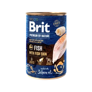 Brit Premium Dog by Nature konzerva Fish & Fish Skin (400 g)