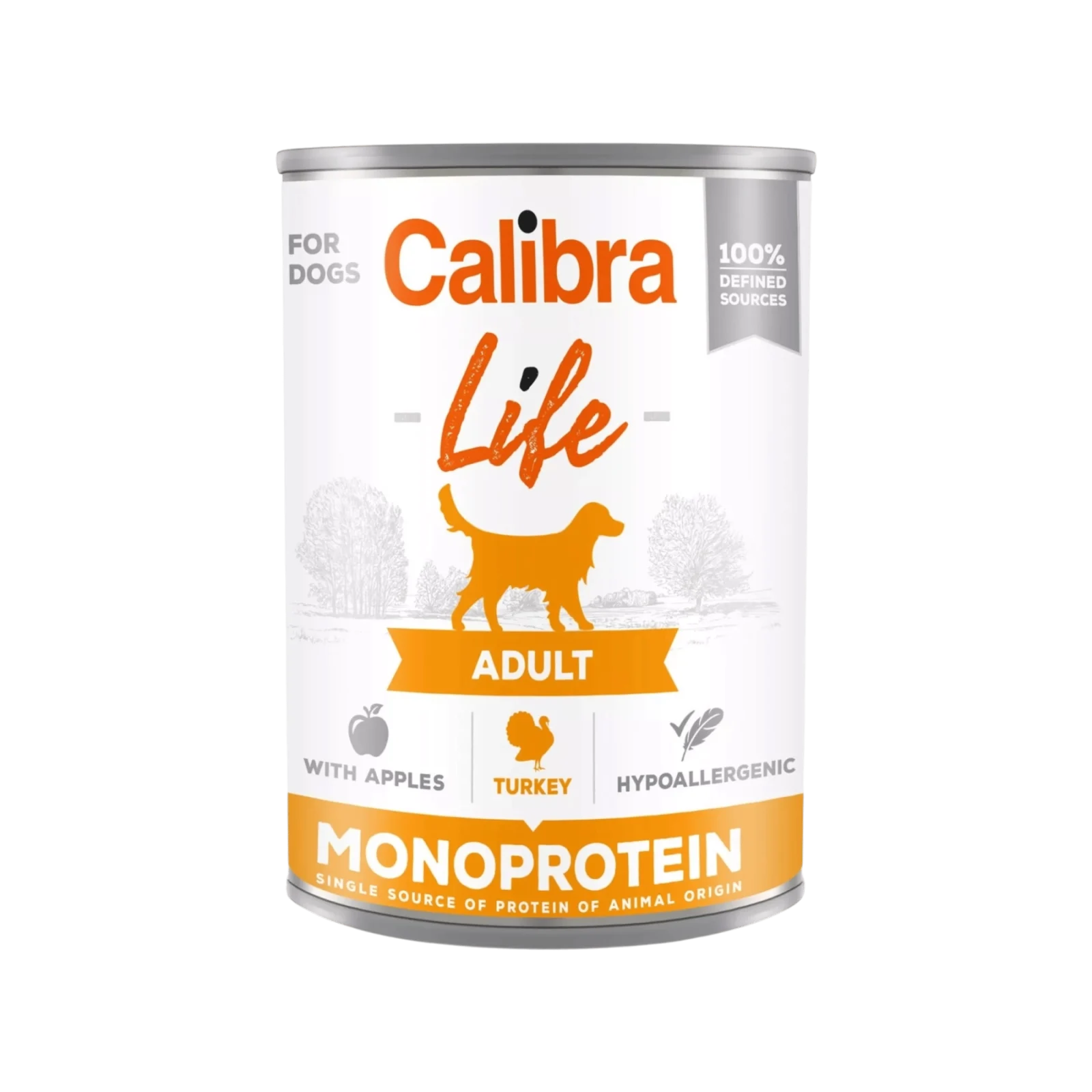 Calibra Dog Life konzerva Adult Turkey with apples 400g (400 g)