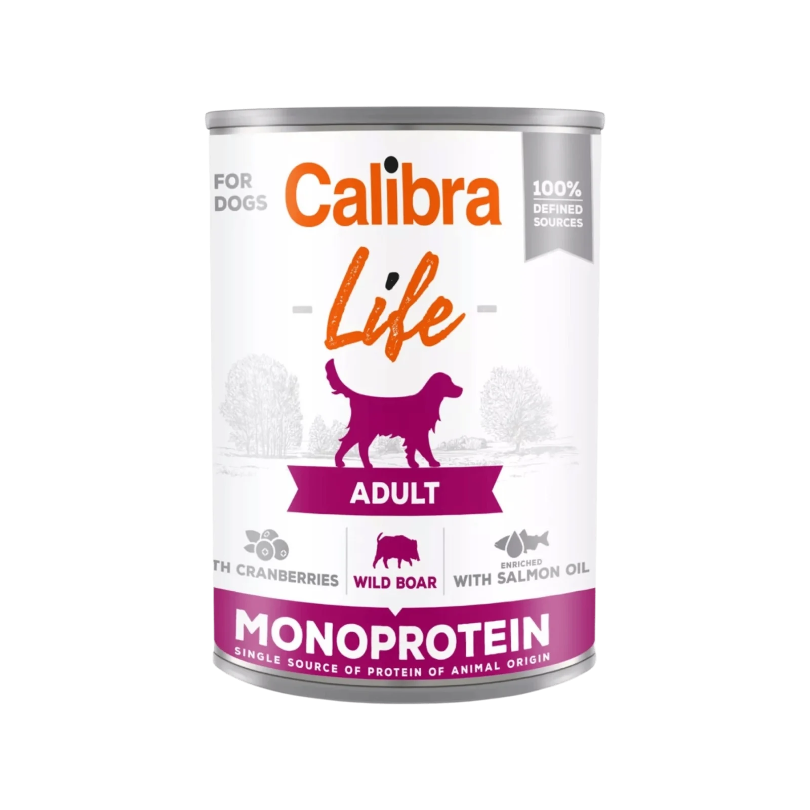 Calibra Dog Life konzerva Adult Wild boar with cranberries 400g (400 g)