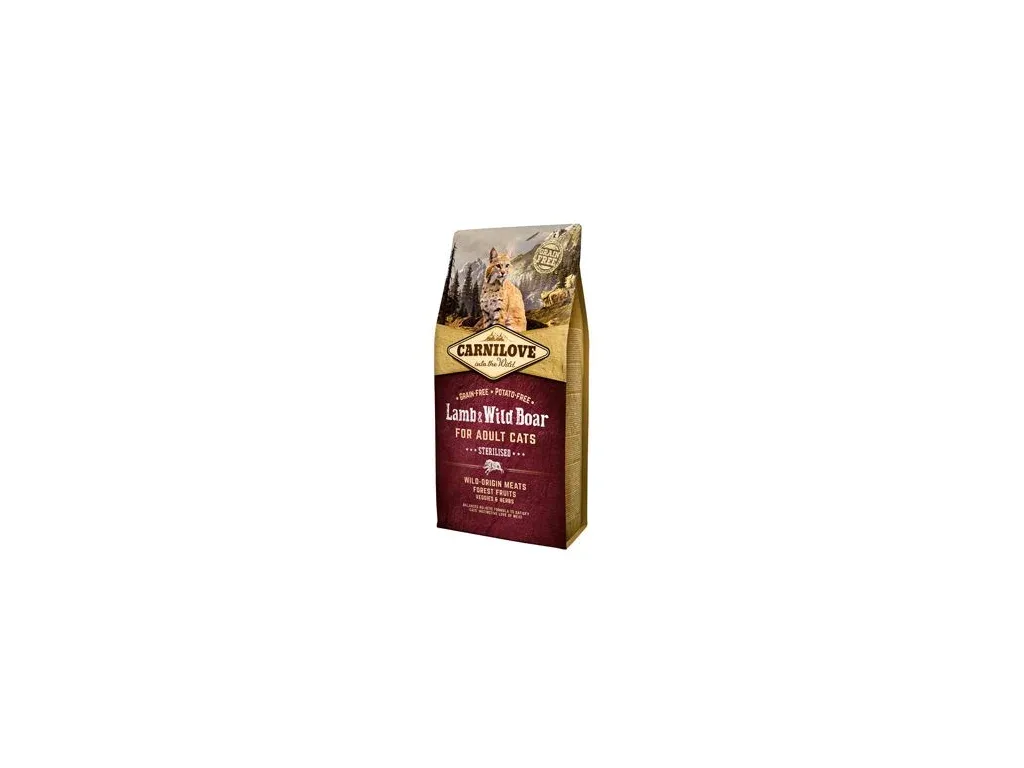 Carnilove Cat Lamb & Wild Boar Adult Sterilised 6kg | Pejskovice