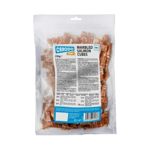 CARODO Dog pochoutka kousky z mramorovaného lososa 250g (250 g)