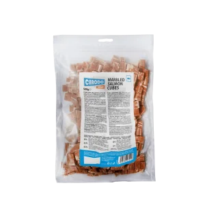 CARODO Dog pochoutka Kousky z mramorovaného lososa 500g (500 g)