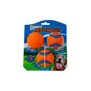 Chuckit! Fetch Medley sada míčků – Medium 6,5 cm – 3 ks | Pejskovice