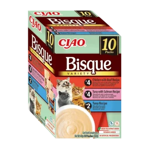 Churu Cat BOX Bisque Chicken, Beef & Tuna, Salmon & Tuna 10 x 40g (400 g)