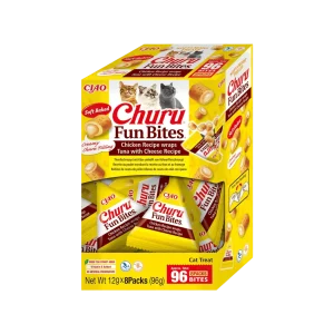 Churu Cat BOX Fun Bites Chicken wraps Tuna & Cheese 8 x 12g