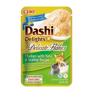 Churu Cat Dashi Delights Deli Flakes Chicken with Tuna & Scallop 40g (40 g)