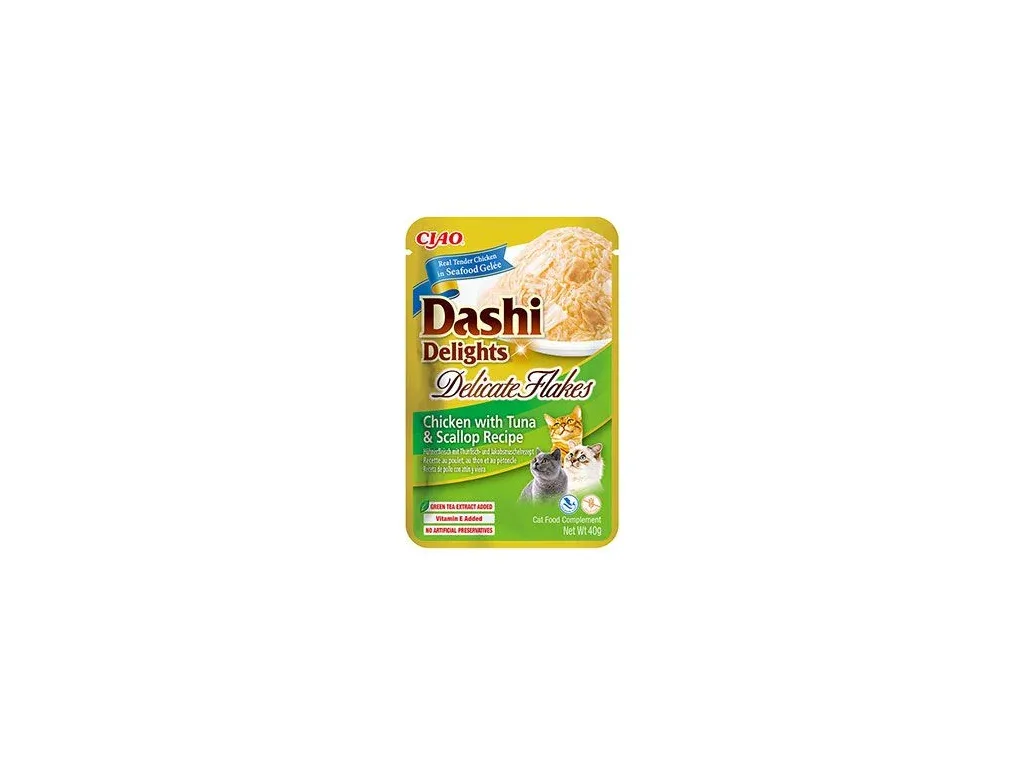 Churu Cat Dashi Delights Deli Flakes Chick&Tun&Scal40g | Pejskovice