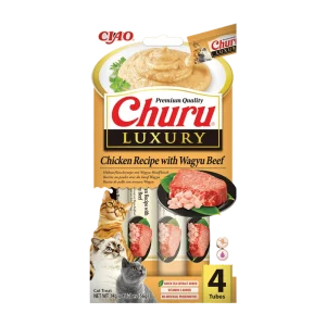 Churu Cat Luxury Chicken Recipe with Wagyu Beef 4 x 14g