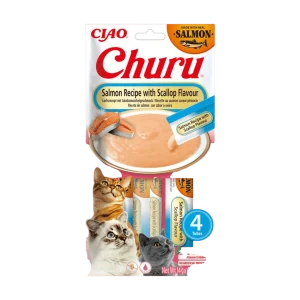 Churu Cat Salmon Recipe with Scallop Flavour 4 x 14g