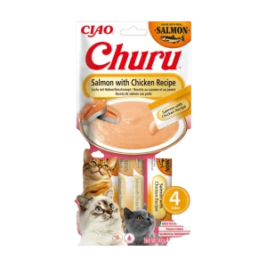 Churu Cat Salmon with Chicken Recipe 4 x 14g
