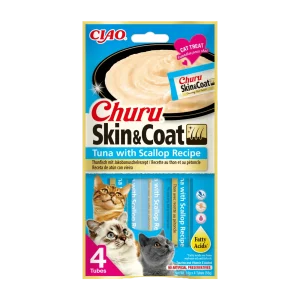 Churu Cat Skin & Coat Tuna with Scallop Recipe 4 x 14g