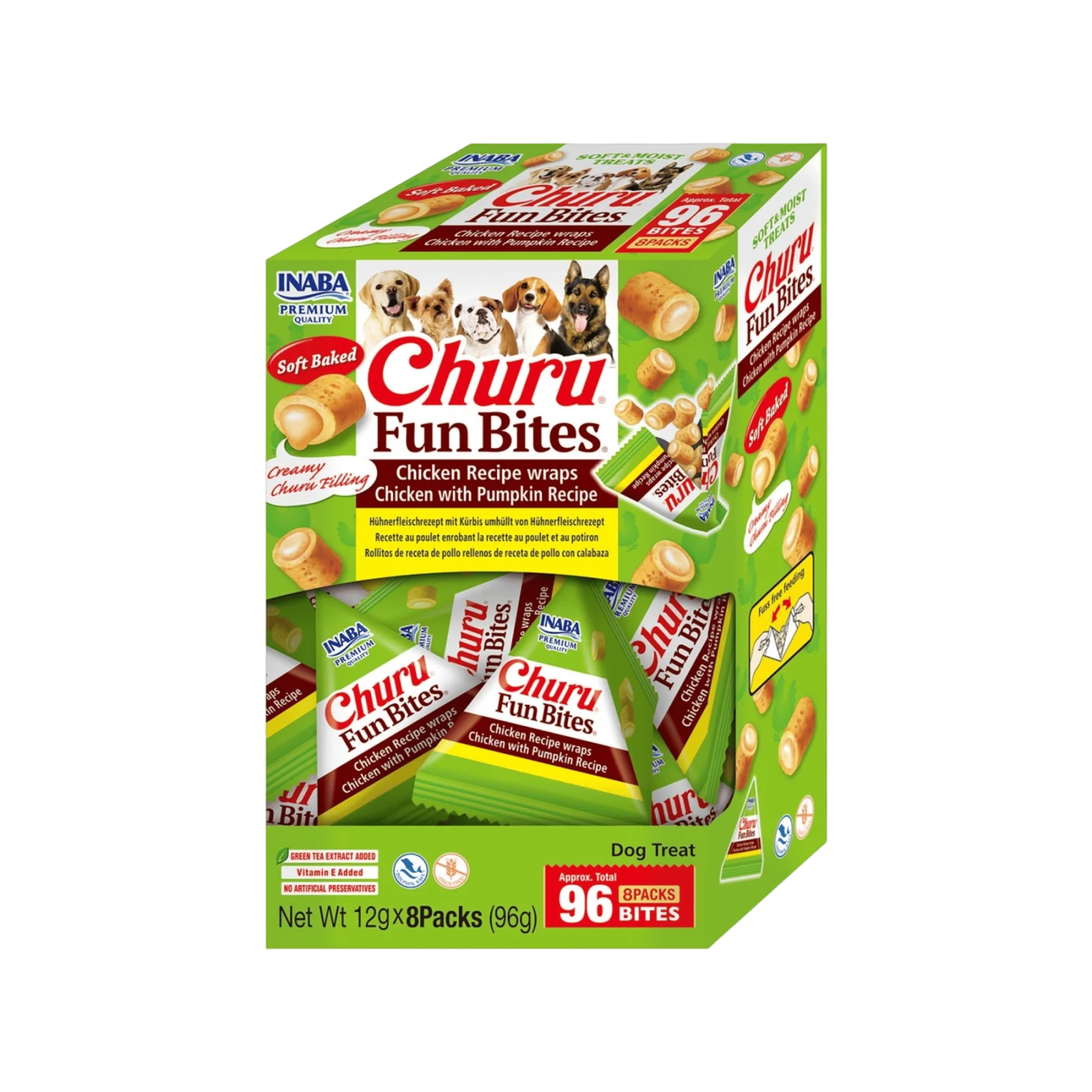 Churu Dog BOX Fun Bites Chicken wraps Chicken & Pumpkin 8 x 12g (96 g)