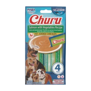 Churu Dog Fish Salmon Recipe with Vegetables 4 x 14g (56 g)