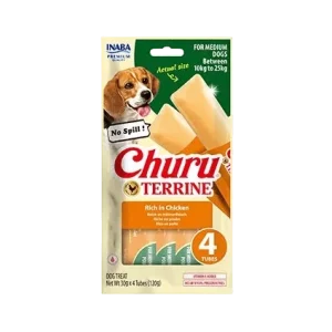 Churu Dog Terrine kuřecí plemena M 4x15g (120 g)