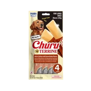 Churu Dog Terrine kuřecí s arašídovým máslem plemena L 4x54g (216 g)