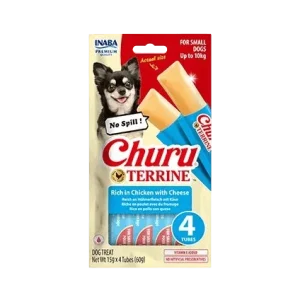 Churu Dog Terrine kuřecí se sýrem plemena S 4x15g (60 g)