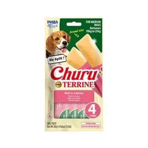 Churu Dog Terrine losos plemena M 4x30g (120 g)
