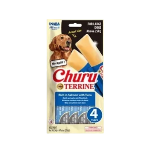 Churu Dog Terrine losos s tuňákem plemena L 4x54g (216 g)