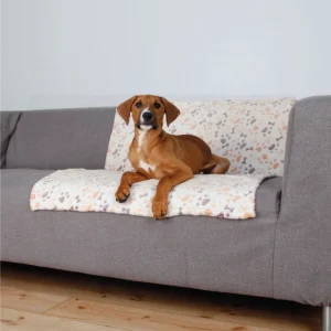 Deka pro psy LINGO kosti,tlapky 100x75cm bílá/béžováTR (100)