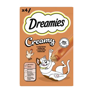 Dreamies kočka pochoutka Creamy s kuřecím 4x10g