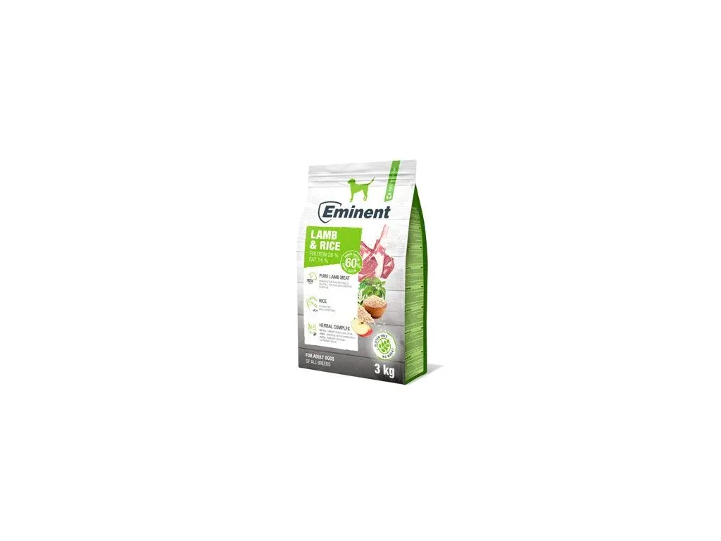 Eminent Dog High Premium Lamb Rice 3kg | Pejskovice