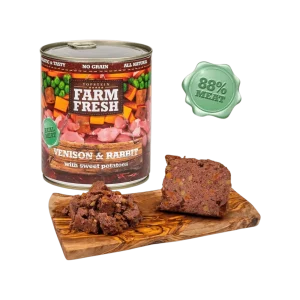 Farm Fresh Dog Venision & Rabit + Sweet Potatoes konzerva 800g (800 g)