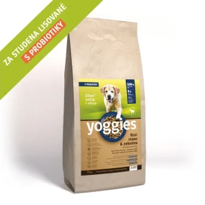 Hypoalergenní granule Yoggies s KOZÍM masem a br. vločkami, lisované za studena s probiotiky 15kg | Pejskovice