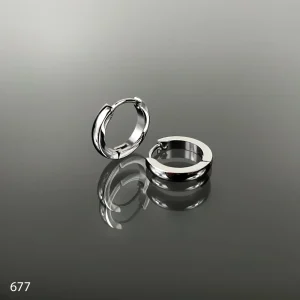 Klasické kruhové náušnice z chirurgické oceli, průměr 1,6 cm č. 677