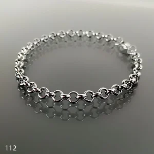 Klasický ocelový náramek Rolo Shine č. 112