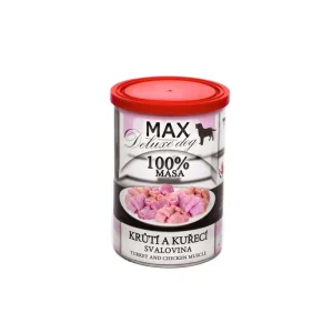 Konzerva Max Deluxe Krůtí a kuřecí svalovina 400g | Pejskovice