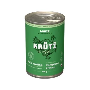 Louie konz. pro psy krůtí s rýží 400 g | Pejskovice