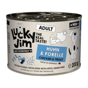 Lucky Jim Classic MINI Adult s kuřecím masem a pstruhem 200 g | Pejskovice