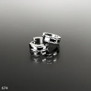 Ocelové náušnice č. 674