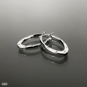 Ocelové oválné náušnice č. 680