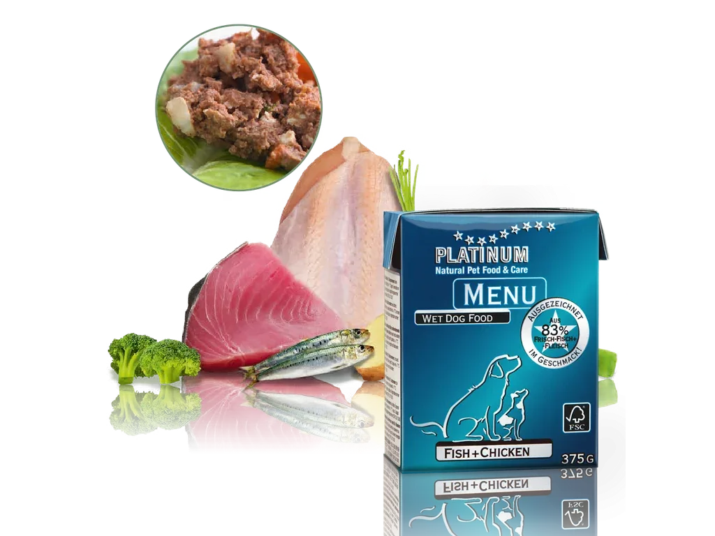 PLATINUM NATURAL MENU FISH & CHICKEN - RYBY & KUŘE - 375 G | Pejskovice