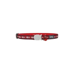 Red Dingo obojek pro kočky – Fishbone Red – 12 mm | Pejskovice